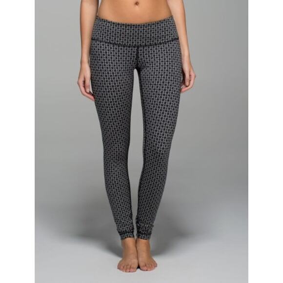 lululemon athletica Pants - Lululemon Wunder Under Pant Full-On Luon Black White 8